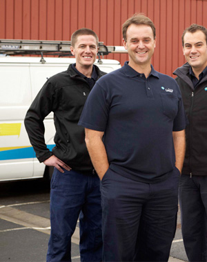 part of our Woodbridge plumbing team standing by their truck
